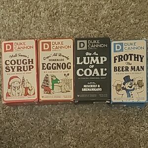 Duke Cannon Men's Grooming Cleanser Set - Red, Cream, Black, Blue